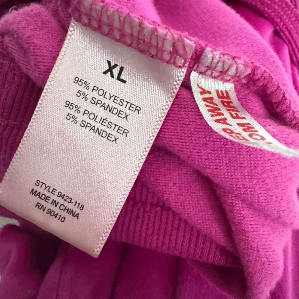Juicy Couture Magenta Pink Velour Rhinestone Logo Wide‎ Leg Sleepwear Pants XL